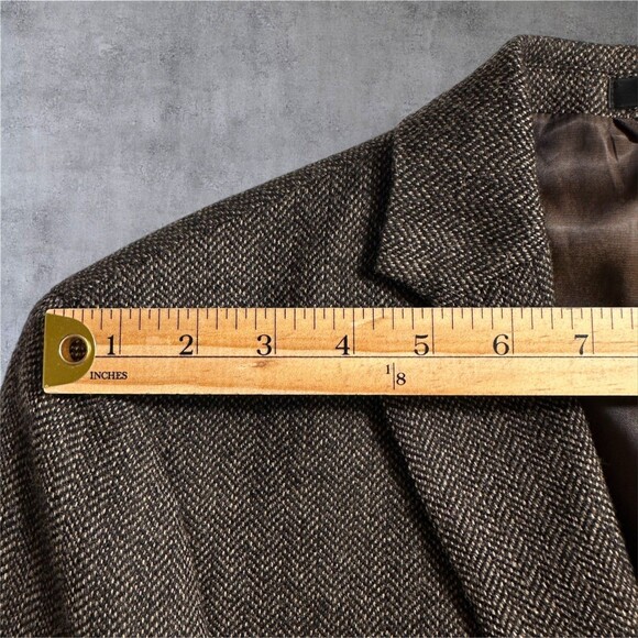 RALPH LAUREN Mens Blazer 42L Sport Coat 2-Button Jacket Brown 100% Wool Suits - Picture 6 of 13